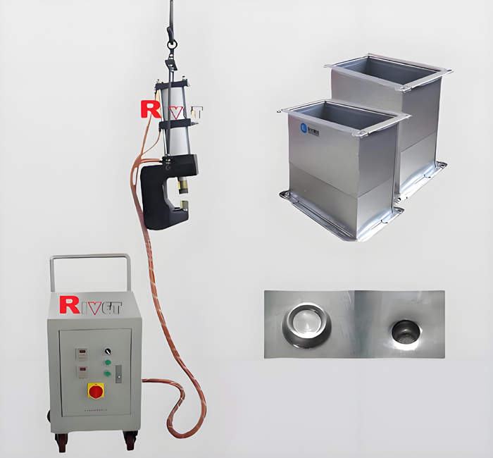Portable rivetless riveting machine,Vantilation pipe riveting machine
